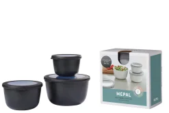 Mepal Cirqula Sets|Magnetronschalen<Multikom Cirqula 3-delige set (500, 1000, 2000 ml) - Nordic black