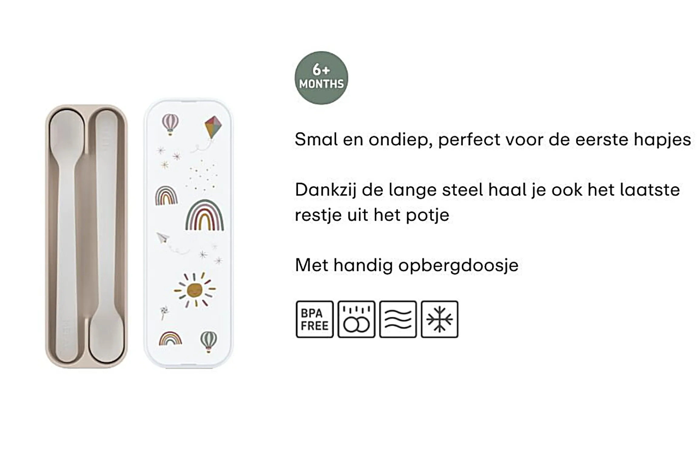 Mepal Kinderbestek<Set babylepel Mio 2 stuks - Sunshine & Rainbow Sunshine & Rainbow