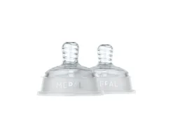 Mepal Babyflessen<Set flesspeen Mio 2-delig slow flow - transparant