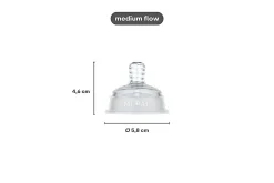 Mepal Babyflessen<Set flesspeen Mio 2-delig medium flow - transparant