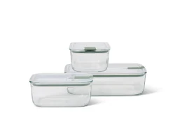 Mepal Diepvriesdozen|Ovenschalen<Set glas vershouddoos Easyclip 3-delig (2x700+1500) Nordic sage