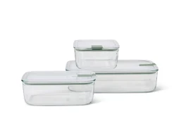 Mepal Diepvriesdozen|Ovenschalen<Set glas vershouddoos Easyclip 3-delig (2x1000+2250) - Nordic sage