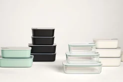 Mepal Diepvriesdozen|Ovenschalen<Set glas vershouddoos Easyclip 3-delig (2x1000+2250) - Nordic sage