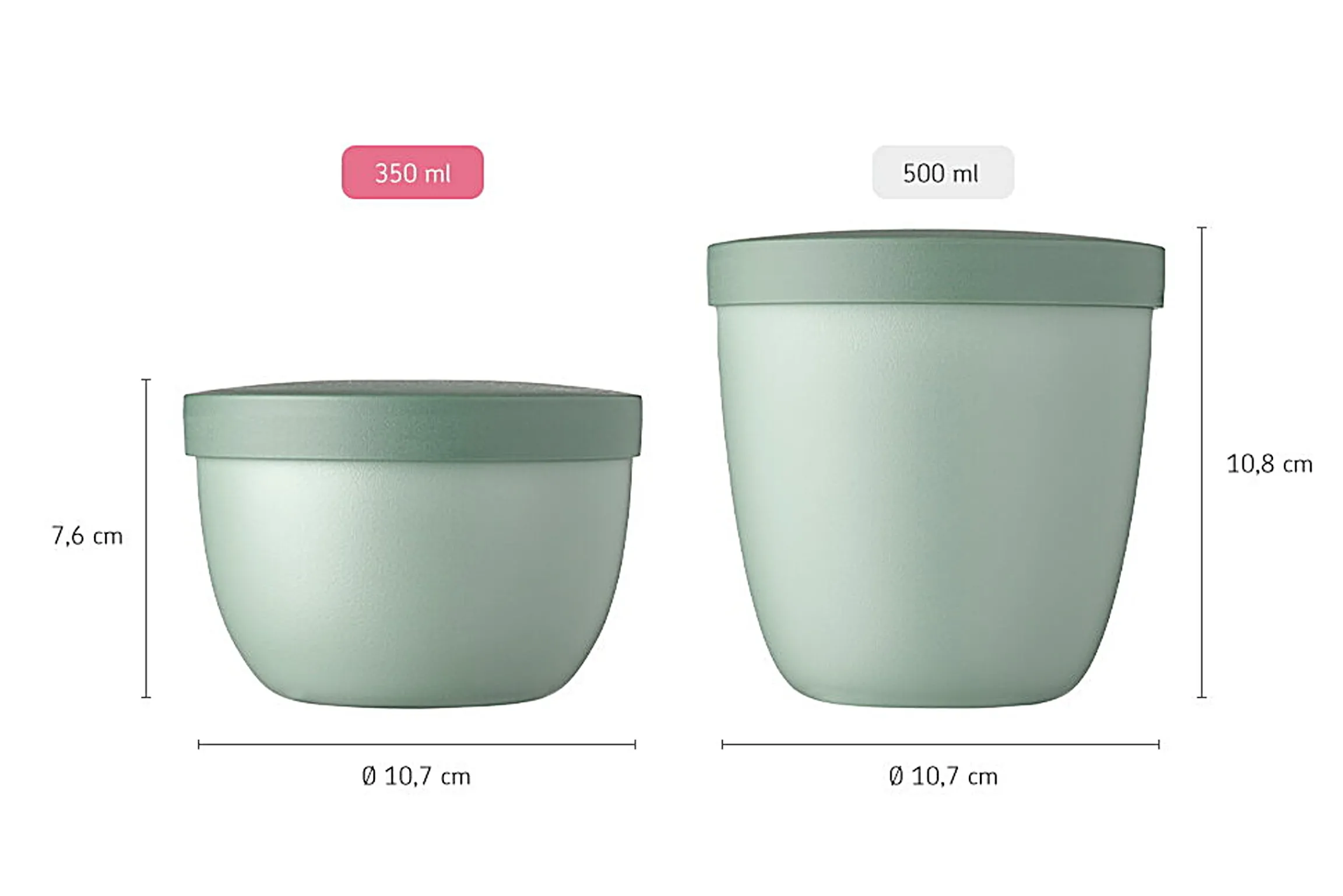 Mepal Saladeboxen|Snackpotten<Snackpot Ellipse 500 ml - Nordic sage