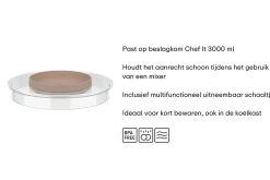 Mepal Beslagkommen<Spatdeksel beslagkom Chef It 3000 ml - Navy