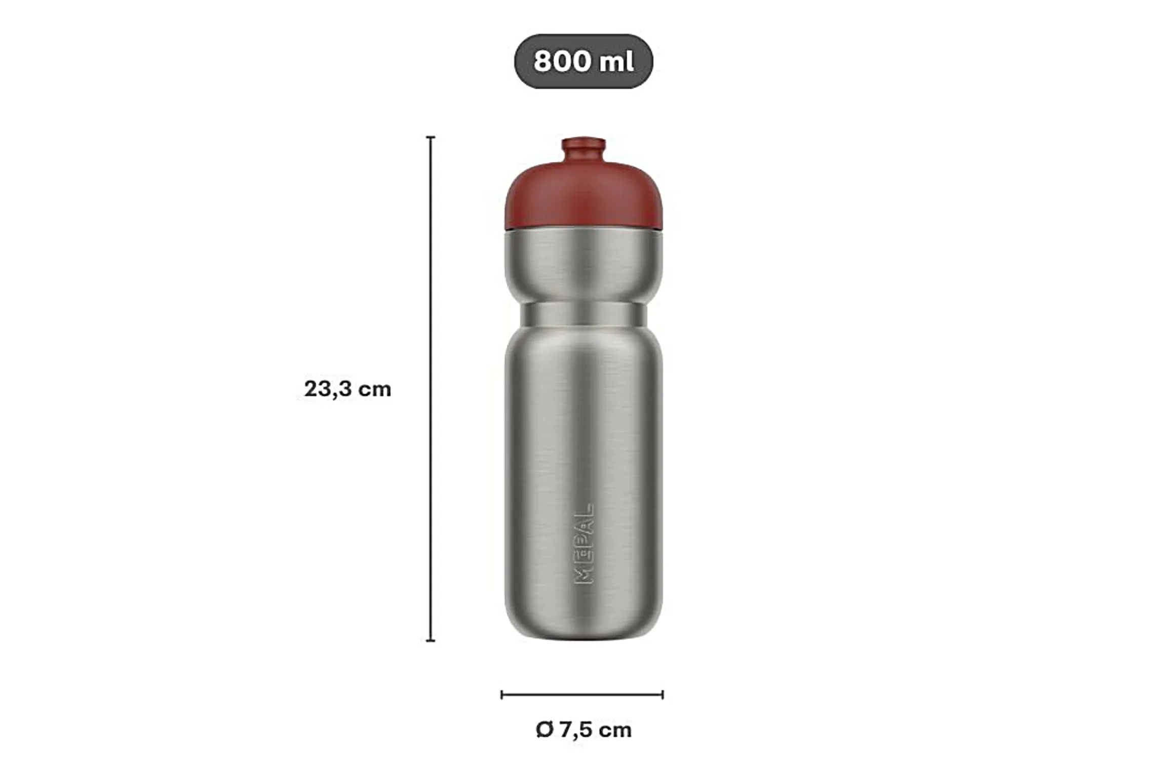 Mepal Bidons|Waterflessen<Sportbidon Pull 800 ml - Graphite black