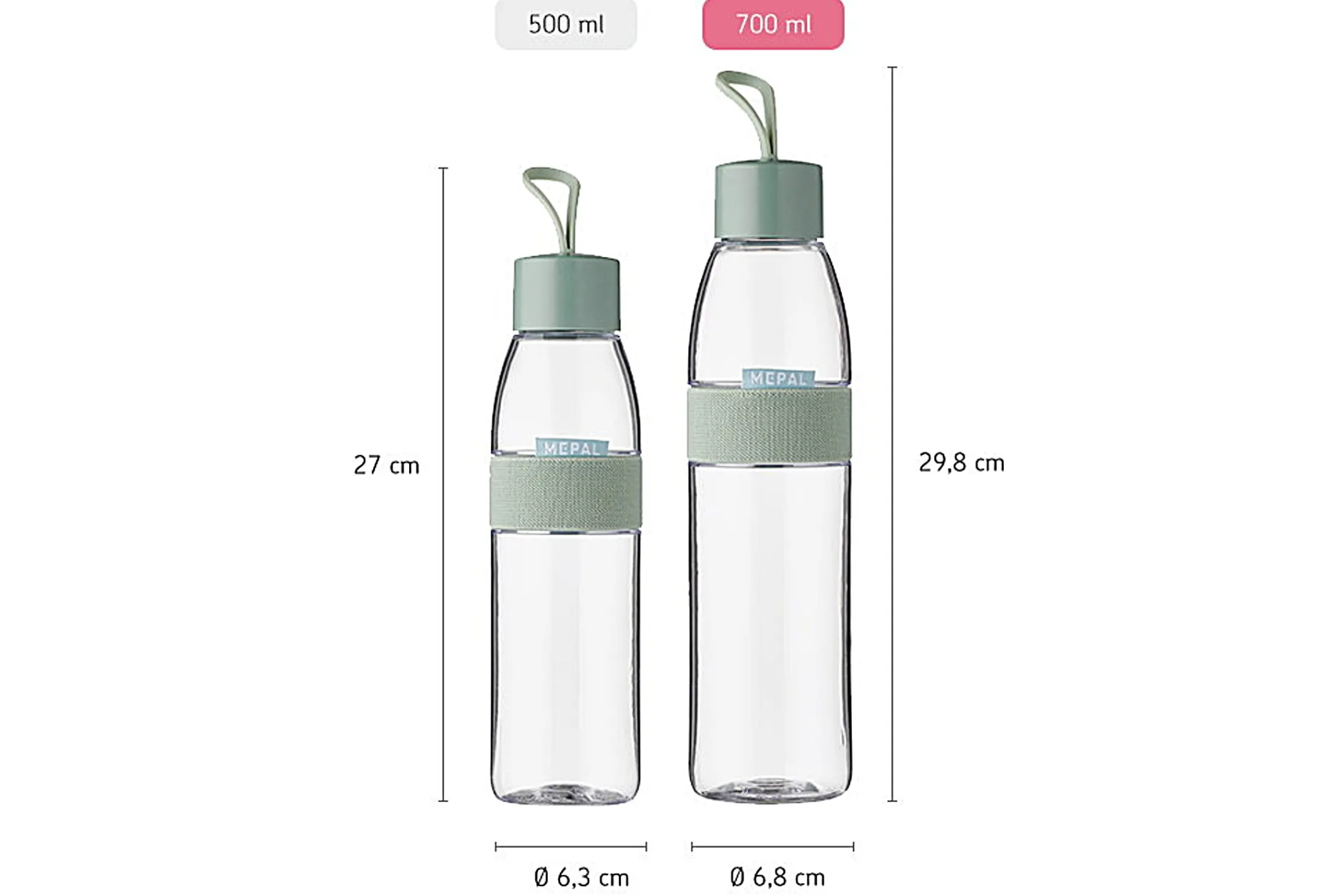 Mepal Waterflessen<Waterfles Ellipse 700 ml - Nordic blue