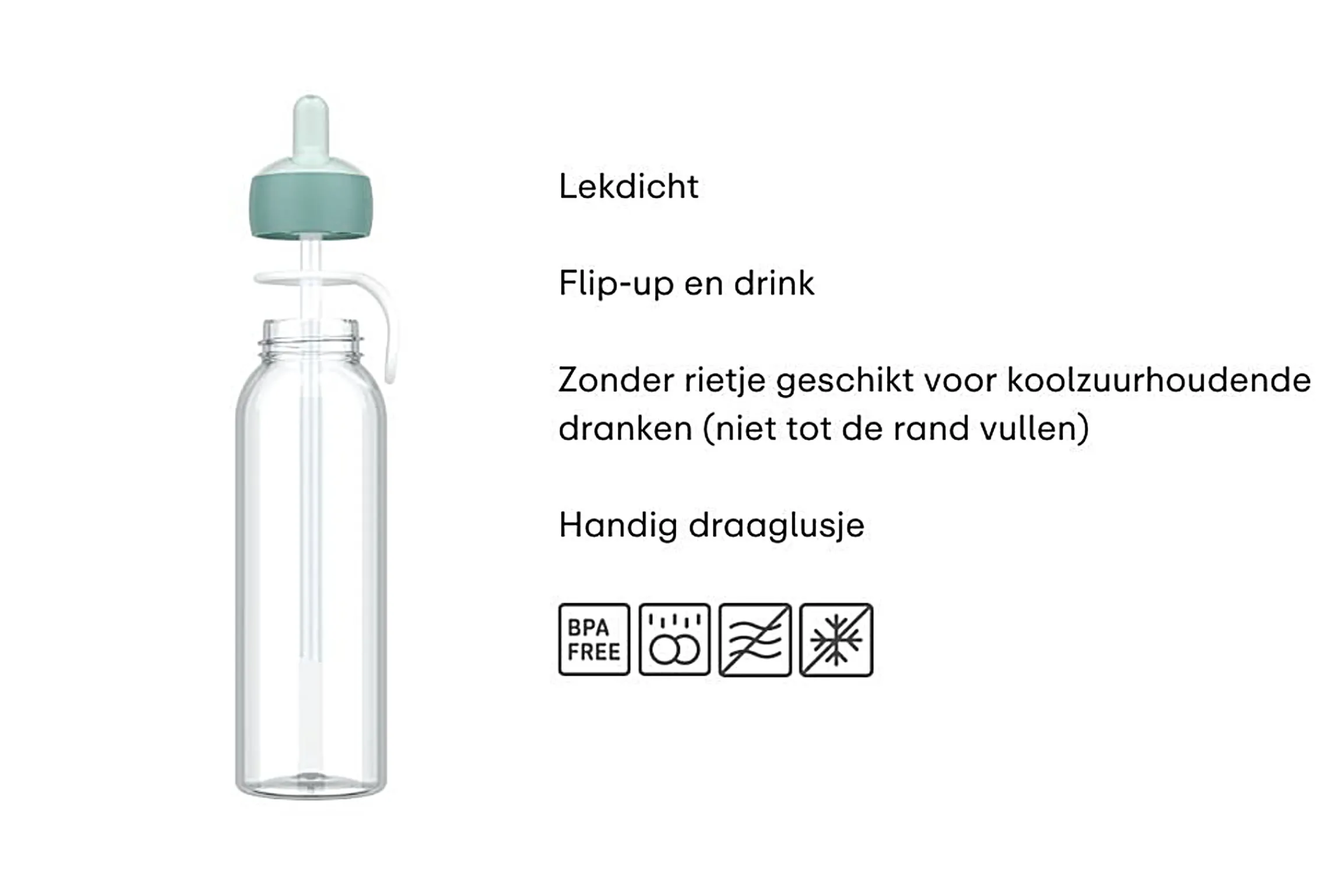 Mepal Back To School Sets Met Effen Kleur|Waterflessen<Waterfles flip-up Campus 500 ml - pink Roze